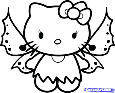 Hello Kitty Halloween Coloring Pages 8