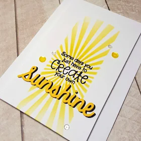 Sunny Studio: Create Your Own Sunshine Sunburst Card by Heidi Criswell (using Sunny Sentiments stamps and Sunshine Word die).