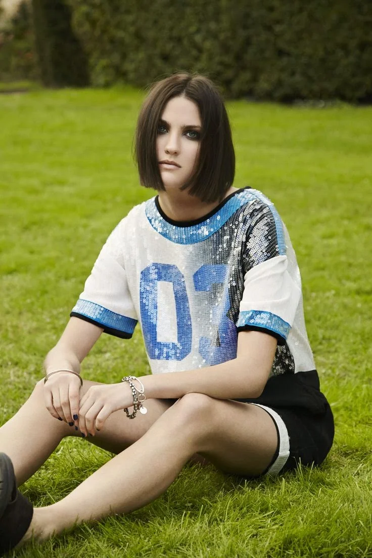 Eleven Paris blue black and white sporty oversized sequin dress