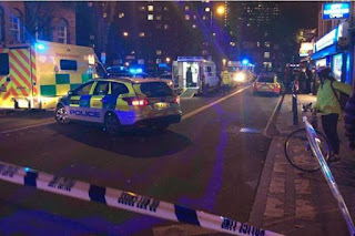 In London, the van crashed into a crowd of people