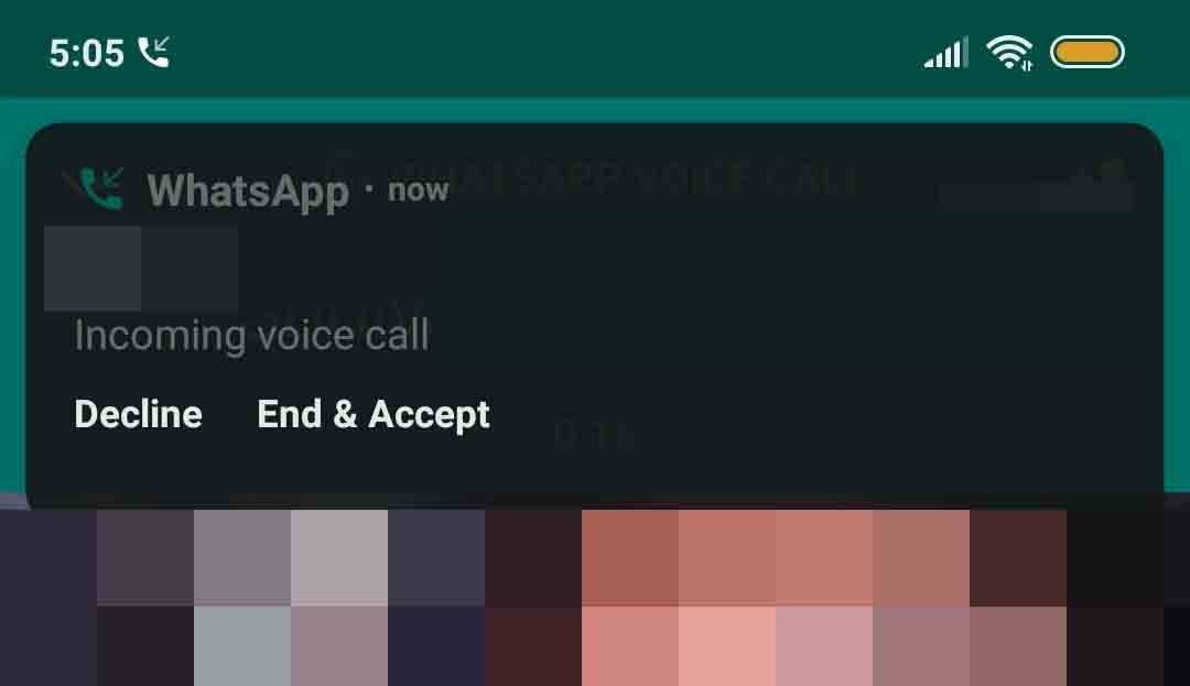 CALL-WAITING FEATURES IN WHATSAPP