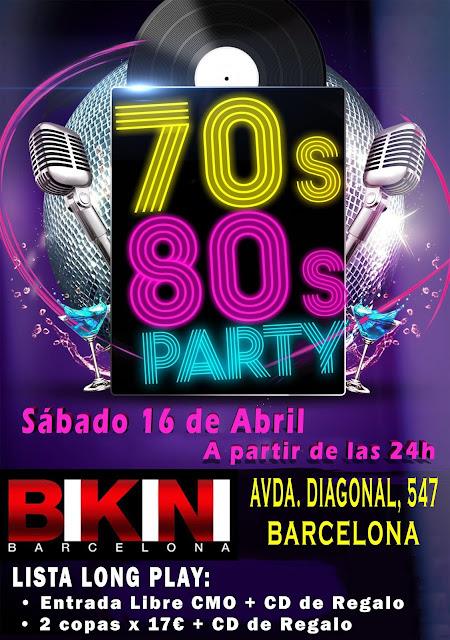 Flyer 70s 80s Party en Sala Bikini