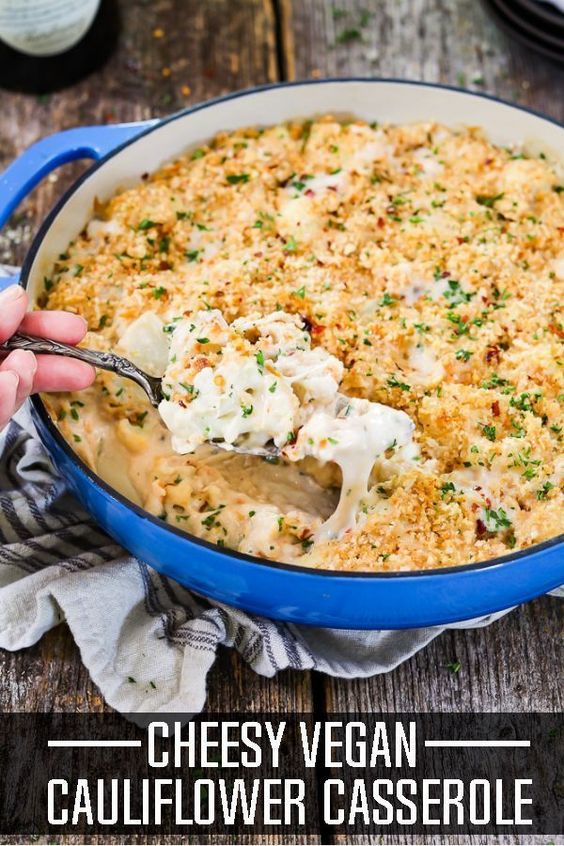   Cheesy Vegan Cauliflower Casserole