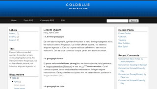 Coldblue Blogger Template