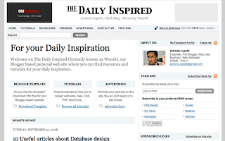 Daily Inspired, free professional, Blogger Template