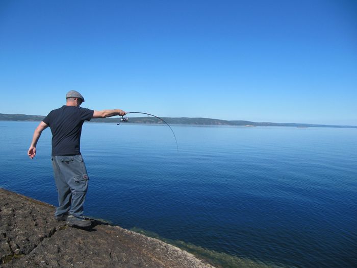 Great Slave Lake is the second-largest lake in the Northwest Territories of Canada (after Great Bear Lake), the deepest lake in North America at 614 metres (336 fathoms; 2,010 ft), and the ninth-largest lake in the world. It is 480 km (300 mi) long and 19 to 109 km (12 to 68 mi) wide. It covers an area of 27,200 km2 (10,502 sq mi) in the southern part of the territory. Its given volume ranges from 1,070 km3 (260 cu mi) to 1,580 km3 (380 cu mi) and up to 2,088 km3 (501 cu mi) making it the 10th or 12th largest.