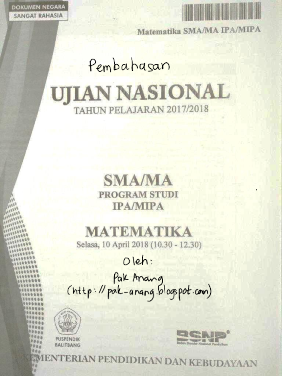 Soal Un Matematika Sma 2018 Program Ips