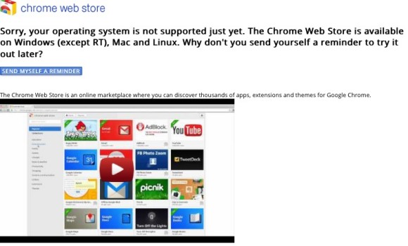 Google Operating System Chrome Web Store And Unsupported Operating Systems