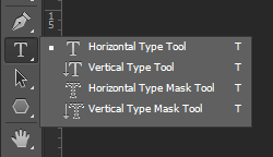 Horizontal Type Tool.