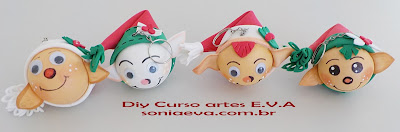 Adornos Duendes em E.V.A para o natal