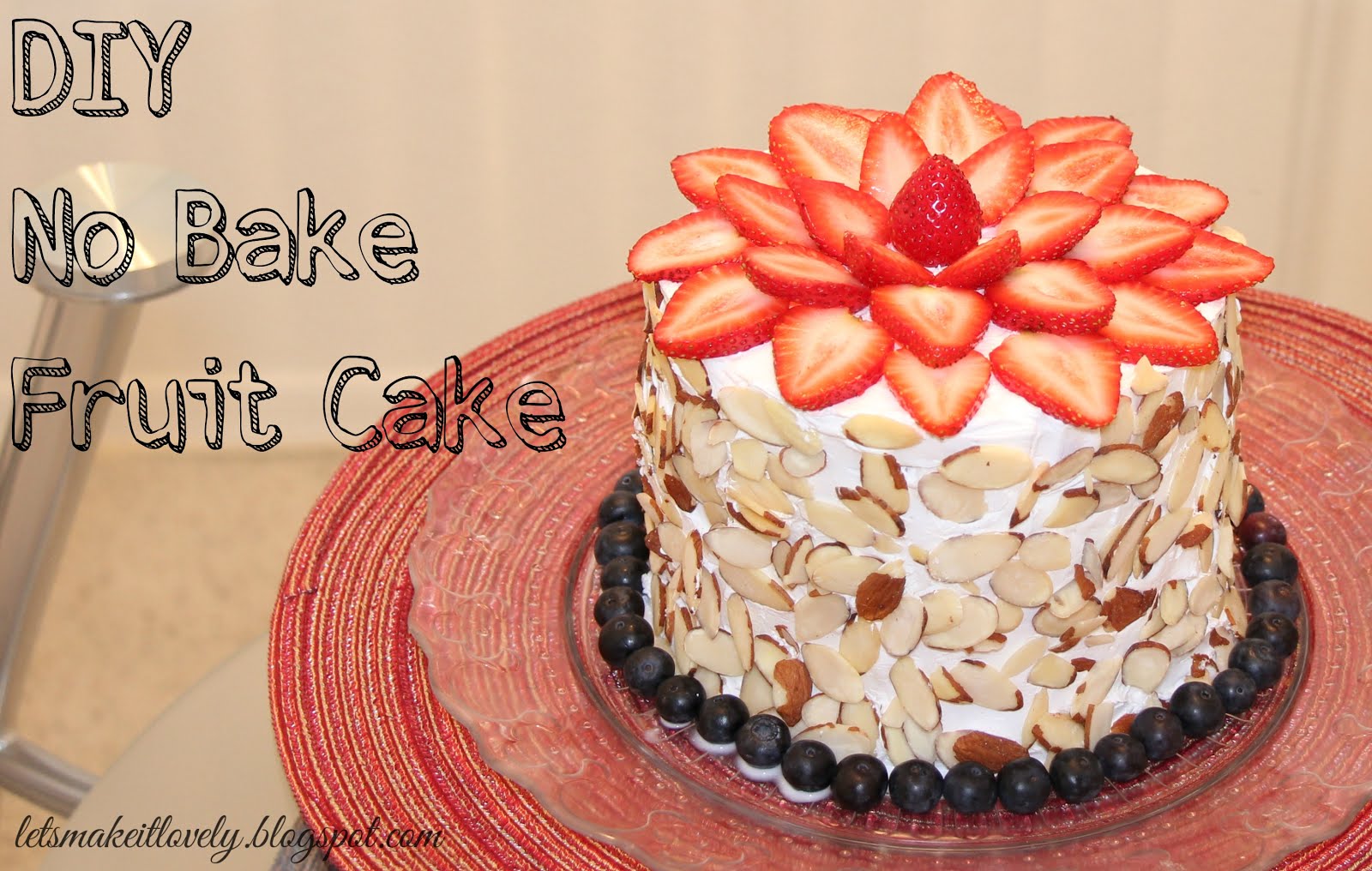 DIY easy and quick no bake fruit cake. A healthy alternative. Holiday Recipes.