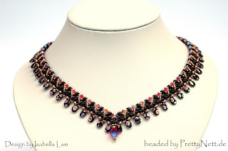 Necklace "Duo Pip" beaded by PrettyNett.de