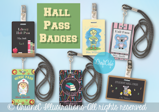 Hall pass badges