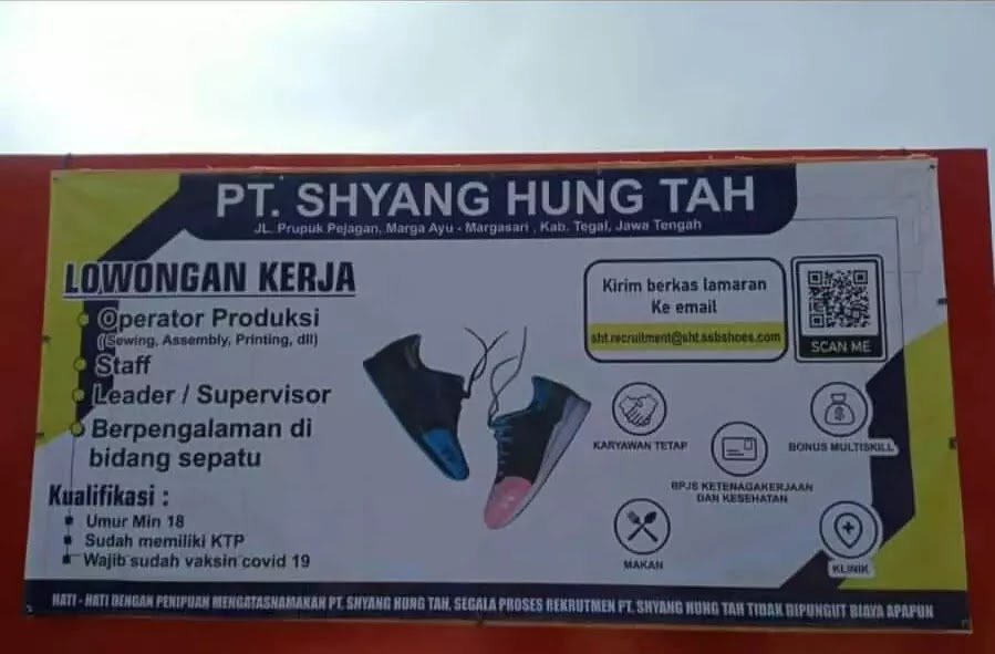 loker pt. shyang hung tah tegal