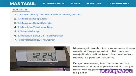 Cara Membuat Daftar Isi Otomatis di Postingan Blogger