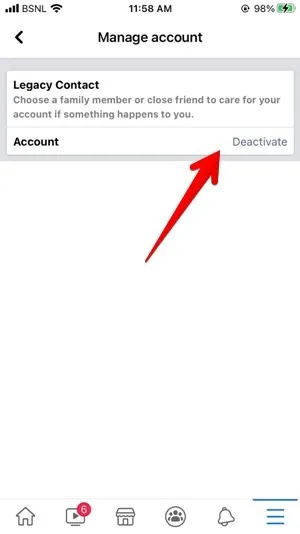 كيفية إلغاء تنشيط أو حذف حساب Facebook الخاص بك على iPhone