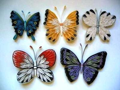 beautiful quilled butterflies