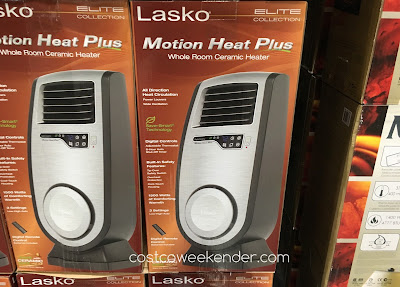 Stay warm this winter with the Lasko Motion Heat Plus Whole Room Ceramic Heater