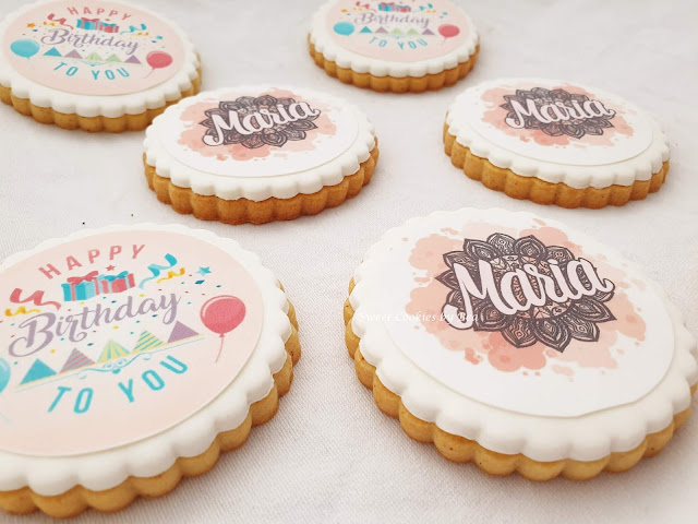 Galletas para un regalo de cumpleaños