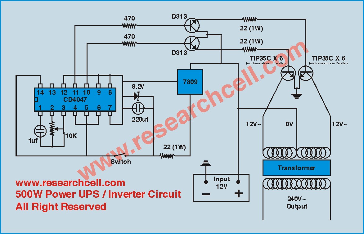 12v Inverter Circuit Diagram - 500w 12v To 230v Inverter Circuit Diagram - 12v Inverter Circuit Diagram