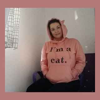 hoodie-pink-ı'm a cat-