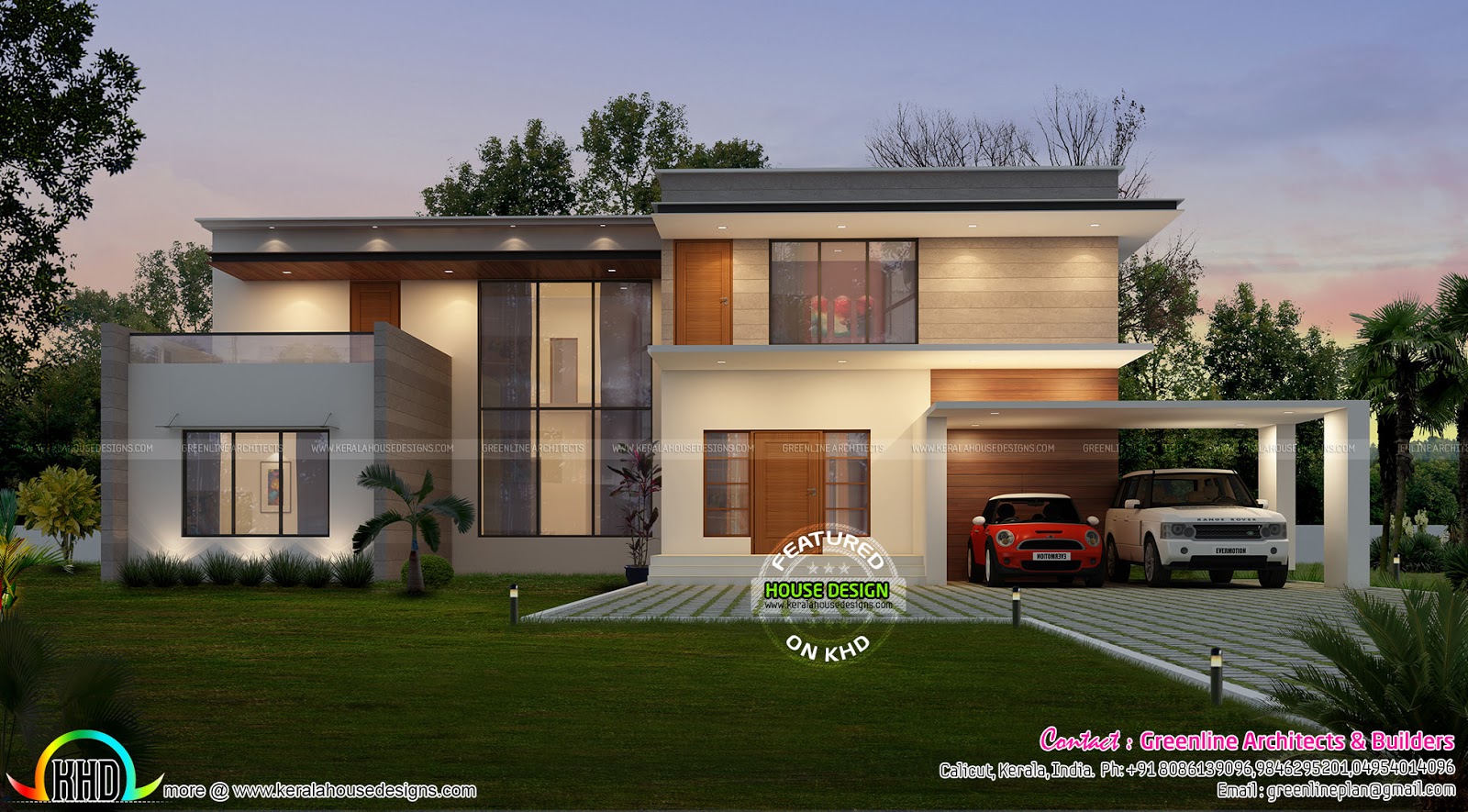 Most modern Kerala home - Kerala home design and floor plans - 8000+ houses