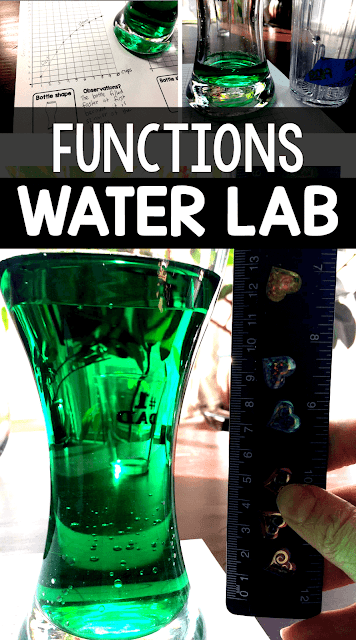 This water lab is a super fun way to introduce nonlinear functions in an algebra class. The math department at my school uses this lab as a way to start the school year in Algebra 2. The students love it, and by the end of the lab every student understands what it means to be an algebraic function!