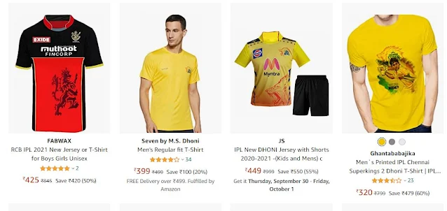 Get Stylize IPL T-Shirts 2021 | Buy Online IPL T-Shirts CSK, MI, DC, KKR, PBKS, RR, RCB, SRH