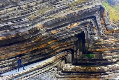 Folded Carbonates flysch, France