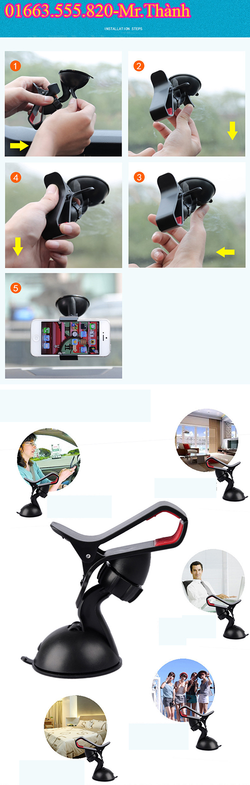 Giá Đỡ Điện Thoại Xoay 360 Độ Kiểu Mỏ Vịt