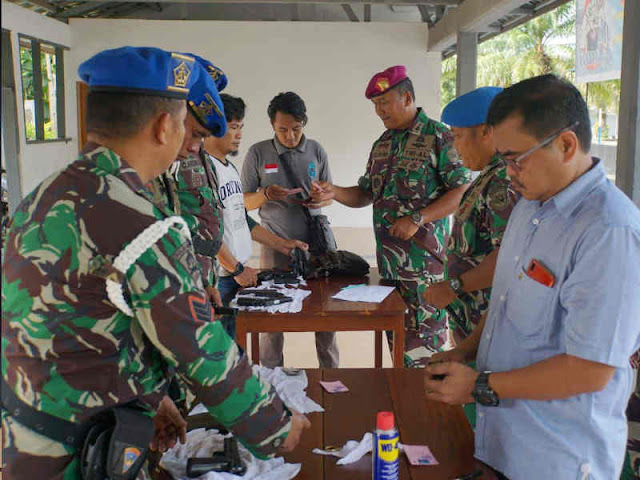 Hindari Penyalahgunaan, Dan Denma Lantamal X Periksa Senjata Api