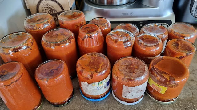 Stérilisation des pots de sauce tomate