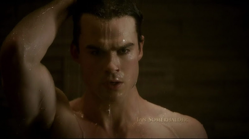 Ian Somerhalder Shirtless on The Vampire Diaries s2e13