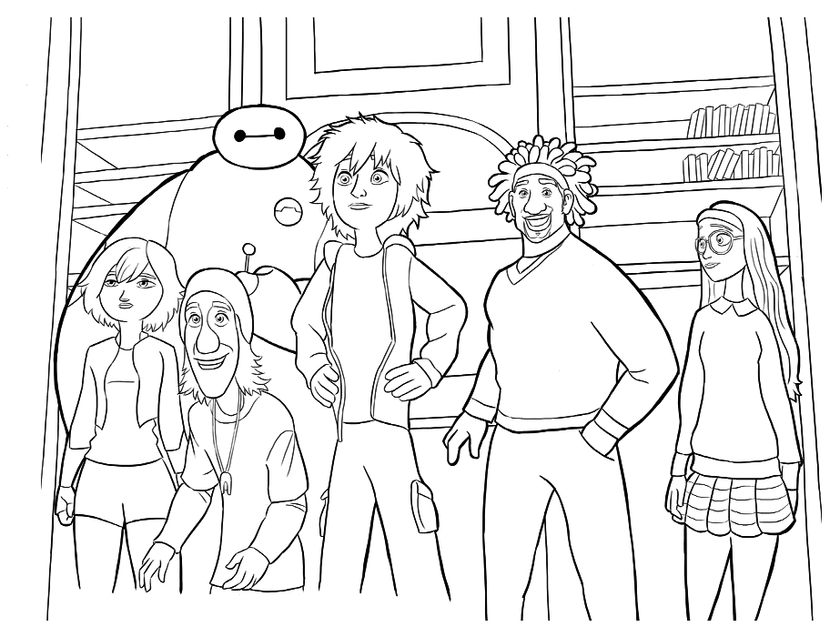 Personages de Big Hero 6 para colorear