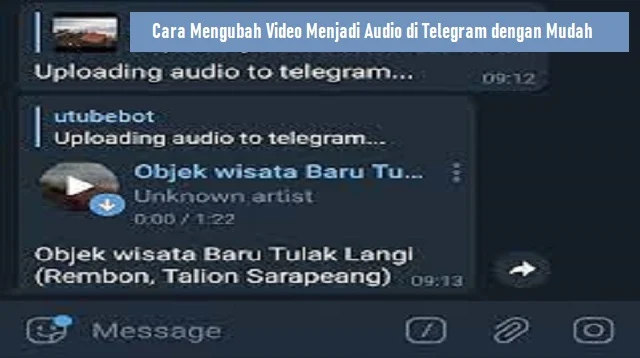 Cara Mengubah Video Menjadi Audio di Telegram