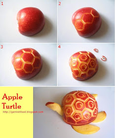 how to carve turtle out of apple