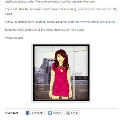 Stardoll blog update