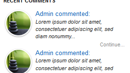 Recent Comments Widget with Hide Author Comments function For Blogger