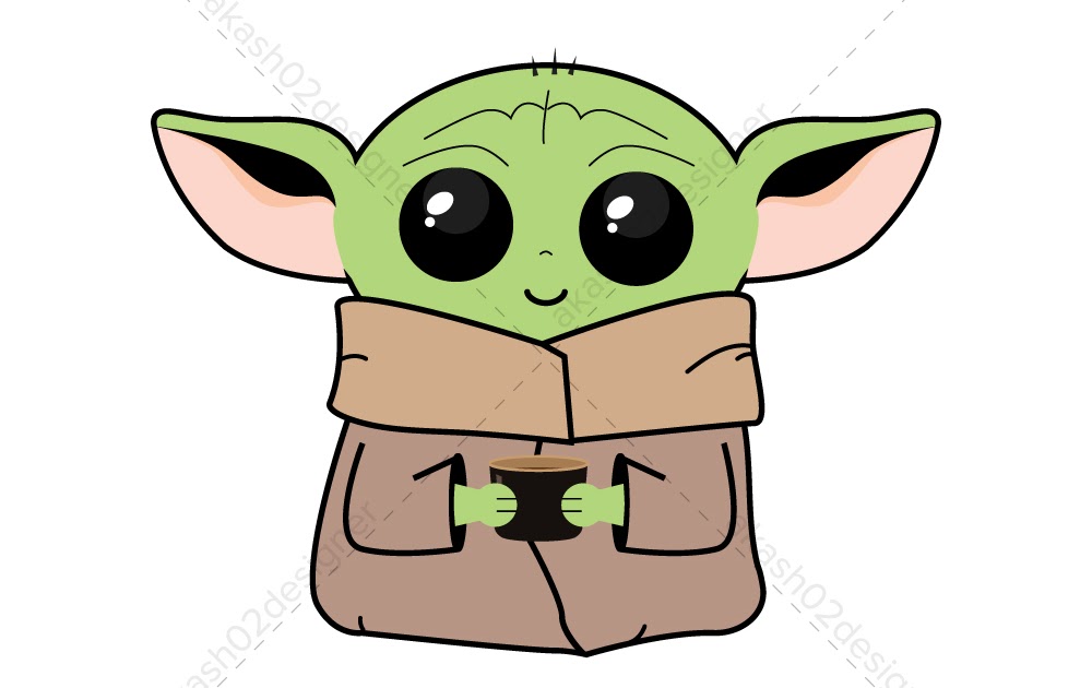 Download Super cute baby Yoda svg png jpeg AI EPS editable digital file download. Vector illustration ...