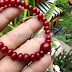 Gelang BIJI GIWANG LONTAR  Warna Merah Maron 6 mm - BY MAKRIFAT BUSINESS