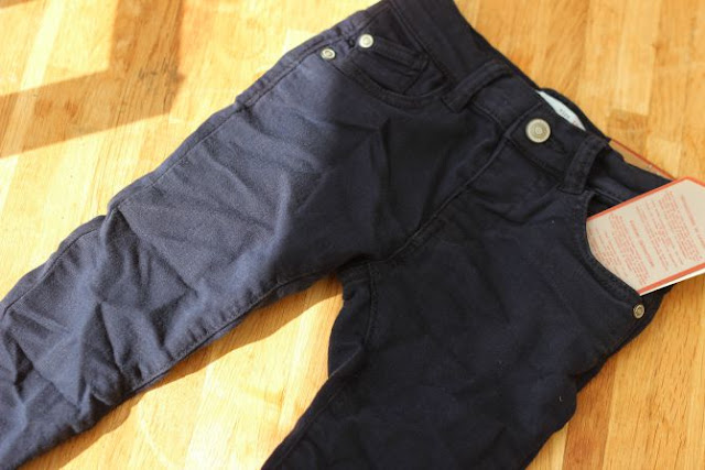 Zara baby boy skinny jeans in navy blue