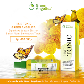 penumbuh rambut botak, obat rambut botak green angelica, hair tonic green angelica