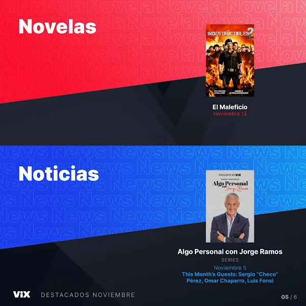 programacion vix noviembre 2023 novelas