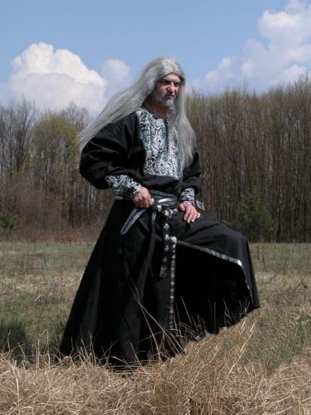 Black Medieval King Tunic for Men