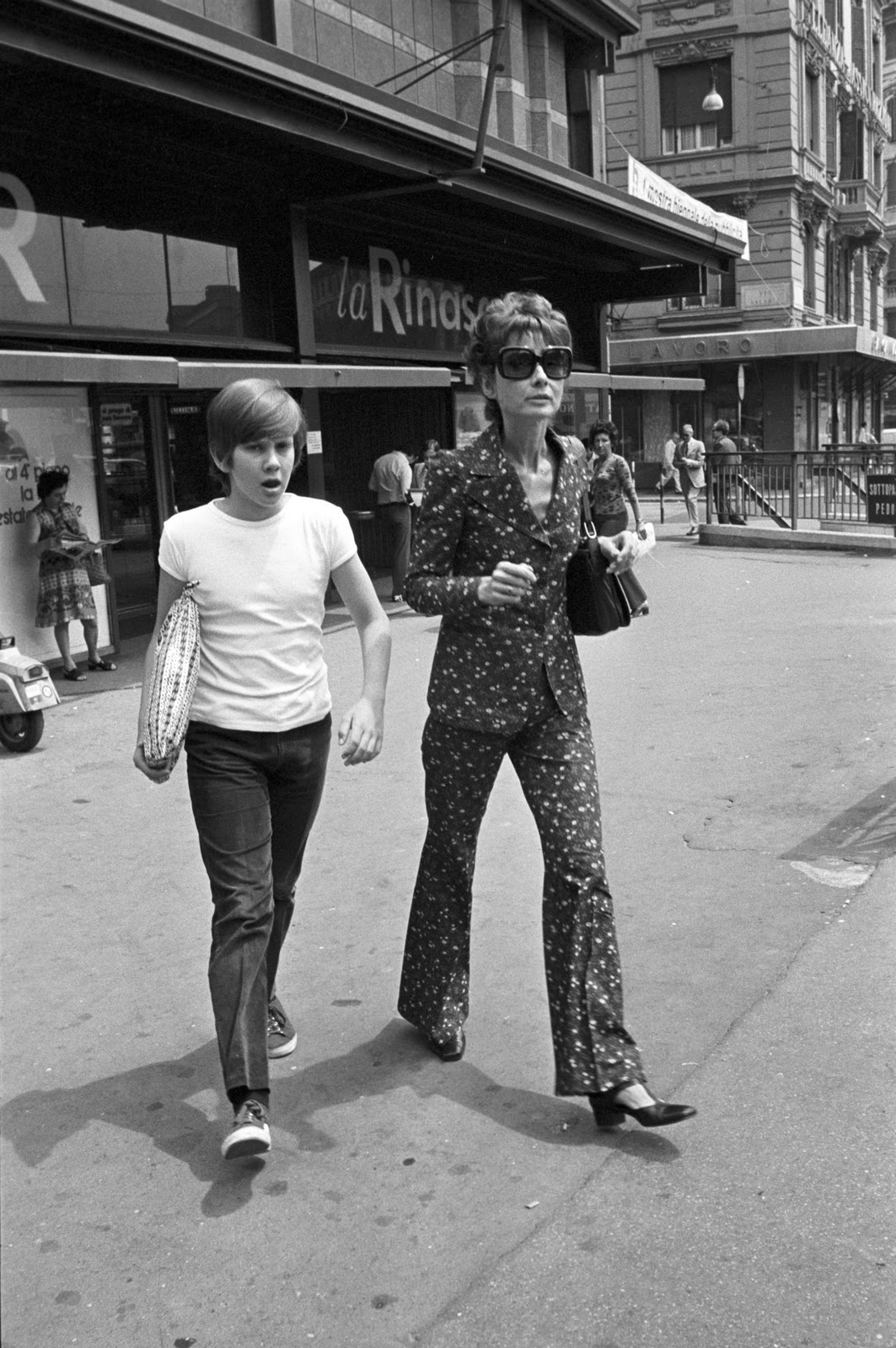 Audrey Hepburn with her son