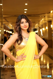 Nadeesha Hemamali Hot Yellow Saree 