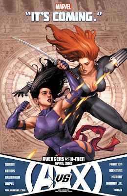 Avengers vs X-Men “It’s Coming” Promo Image - Psylocke vs Black Widow