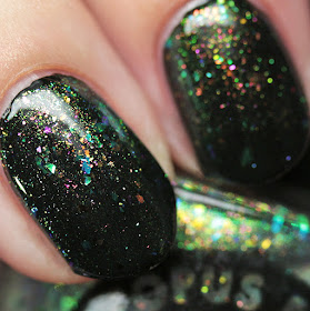 Octopus Party Nail Lacquer Run This Bayou over black