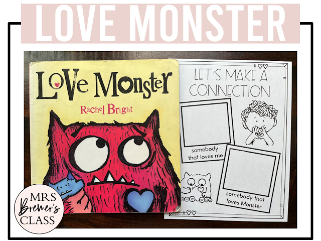 Love Monster book activities unit with literacy printables, reading companion activities, lesson ideas, and a craft for Kindergarten and First Grade