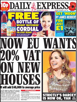 Daily Express 3 Nov 2012